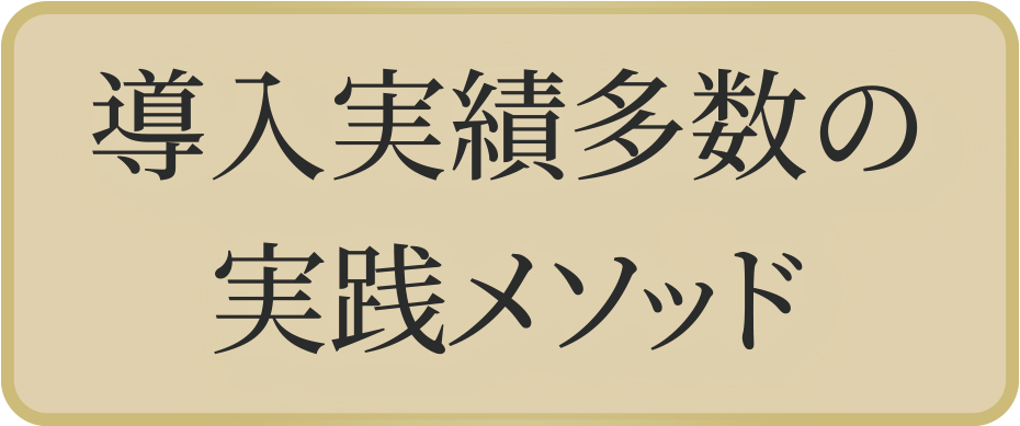 導入実績多数の実践メソッド